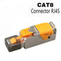 Clearance_RJ45 Cat8 Cat7 Cat6A Connectors Metal Tool Free Easy Termination Plug 2000MHz 40G LAN Cable 22AWG - 24AWG Reusable Eth Pi-Mart