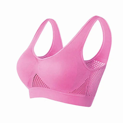Sport Bra Top Breathable Brassieres Removable pad Sports bras Woman Running Gym Clothing Wireless Underwear For Women Yoga Bra Pi-Mart