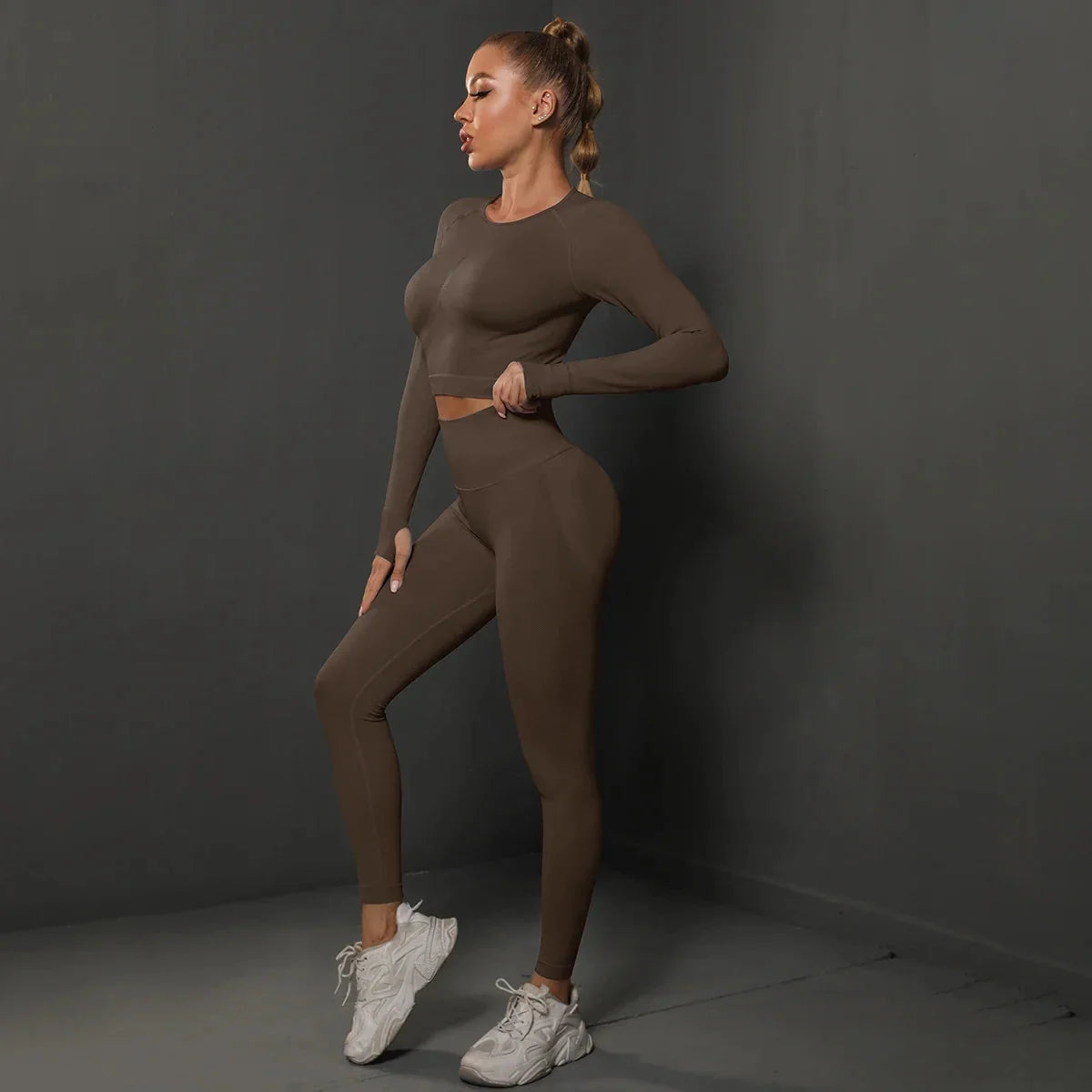 Women's Seamless Long Sleeve Yoga Top FitiqueFit