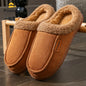 House Suede Slippers for Men TPR Sole Non Slip Durable Soft Warm Memory Foam Cushion Comfortable Living Room Shoes NovaCart