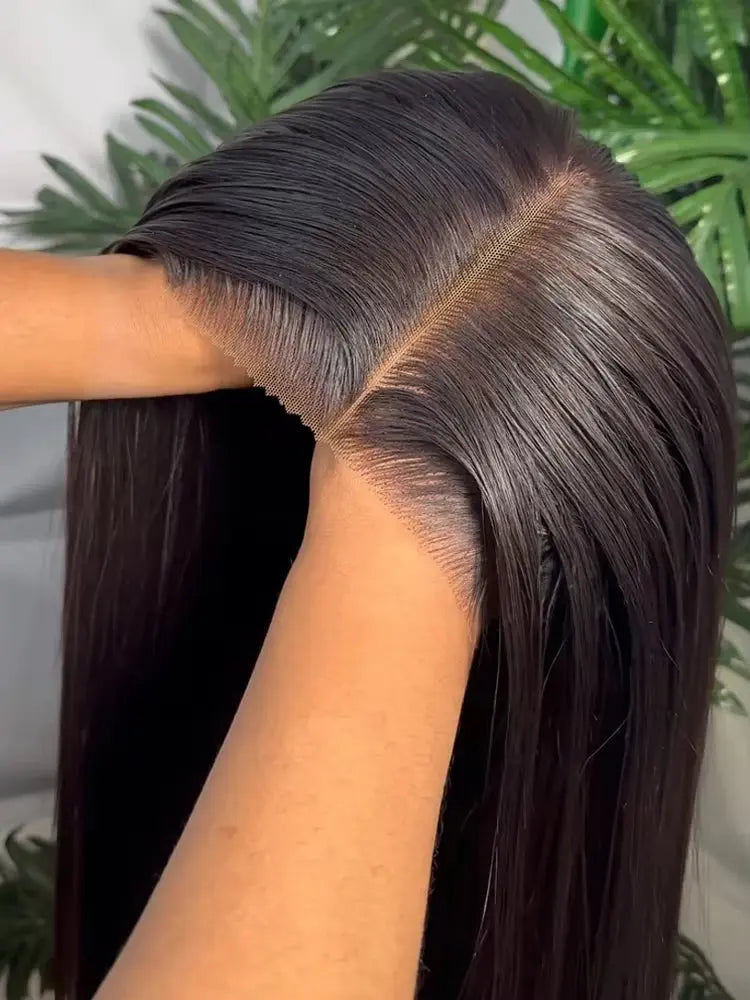 Human Hair Brazilian 4x4 Glueless Put on and go Wig 36 38 40 Inch 13x4 13x6 HD Transparent Bone Straight Lace Frontal Wigs NovaCart