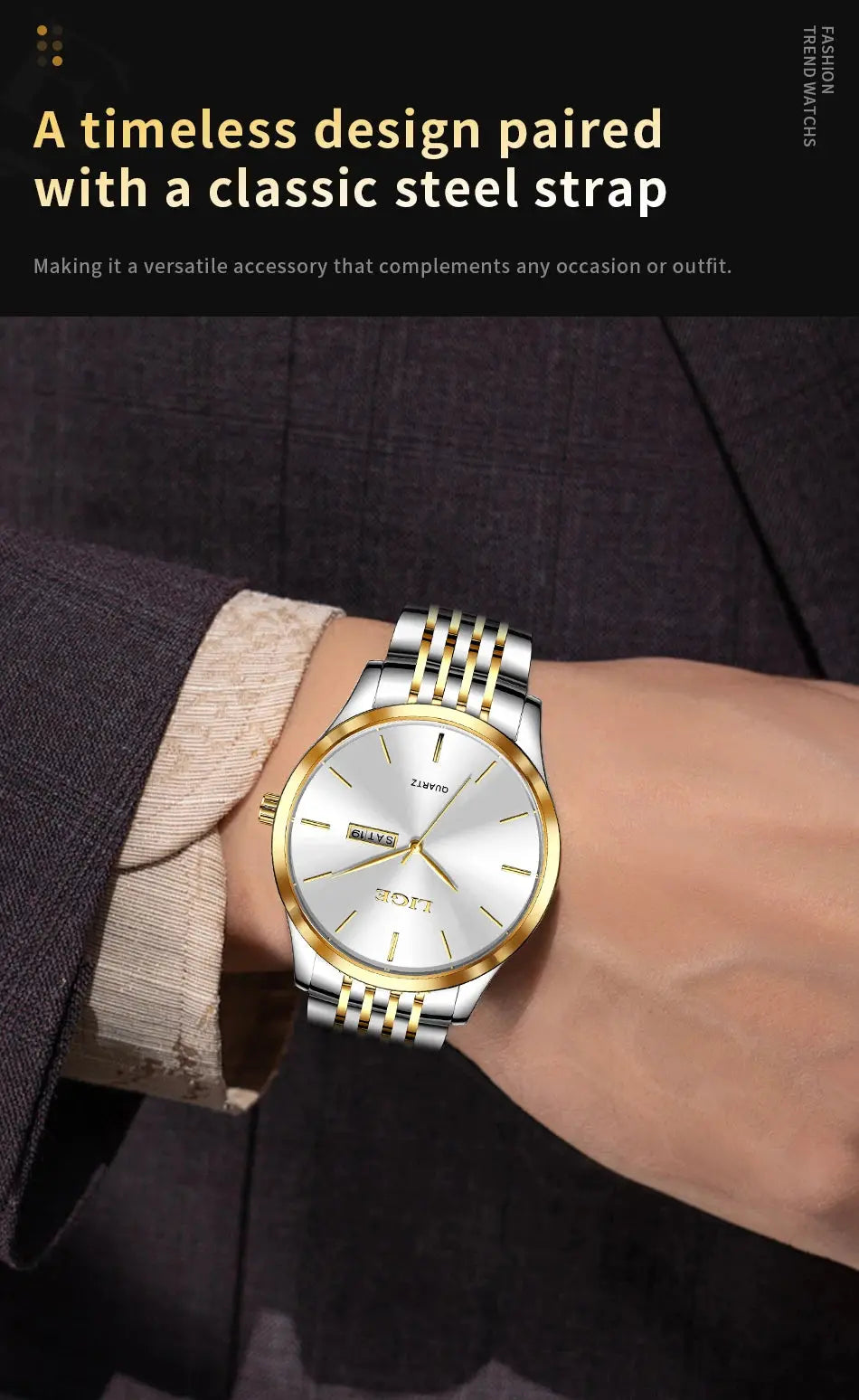 2025 LIGE Men Business Watches Top Brand Luxury Man Wristwatch Waterproof Luminous Date Week Quartz Men's Watch High Quality+Box NovaCart