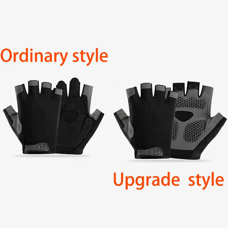 Men Cycling Bicycle Gloves Half Finger Gym Gloves Women Mitten Breathable Anti-slip Glove Fitness Sport Training Gloves Pi-Mart