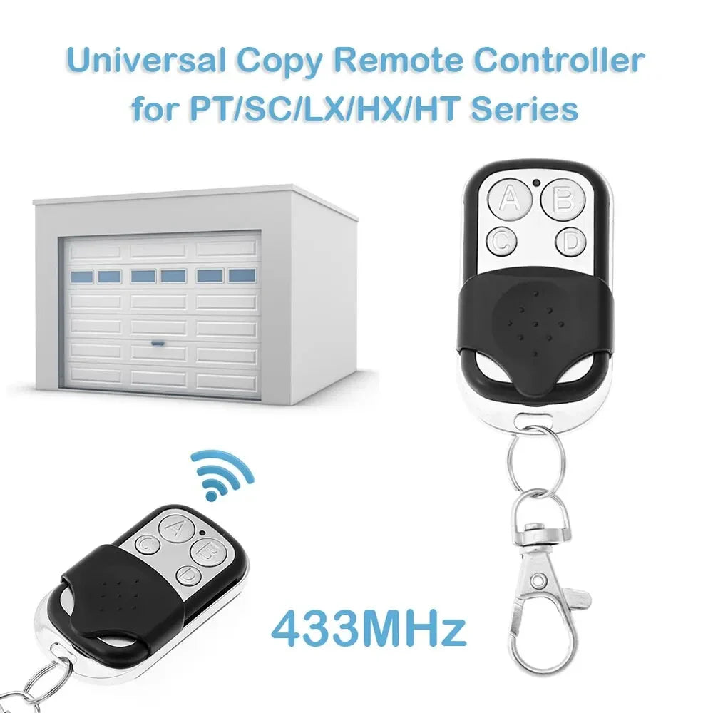 1PCS 433MHZ 4 Buttons Clone Fixed Learning Rolling Code Universal Garage Door Opener Remote Control Duplicator Garage Pi-Mart