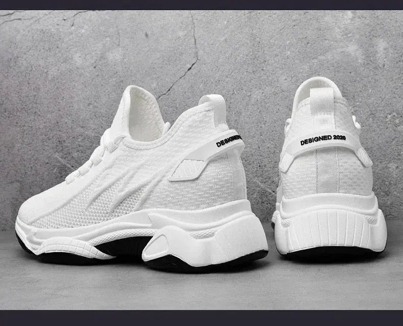 Men Sneakers Casual Heightening Shoes 8cm Height Increase Shoes For Men Summer Breathable 6cm Elevator Shoes 10cm Insole Taller NovaCart