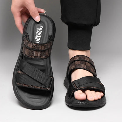 Men's high quality casual sandals summer outdoor waterproof anti slip soft sole comfort beach shoes fashion Lazy Driving slipper