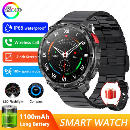 2026 New T-Rex3 Pro 1100mAh Battery Smart Watch GPS path 5ATM Waterproof Sports Run tracker Outdoors Compass Military Smartwatch NovaCart