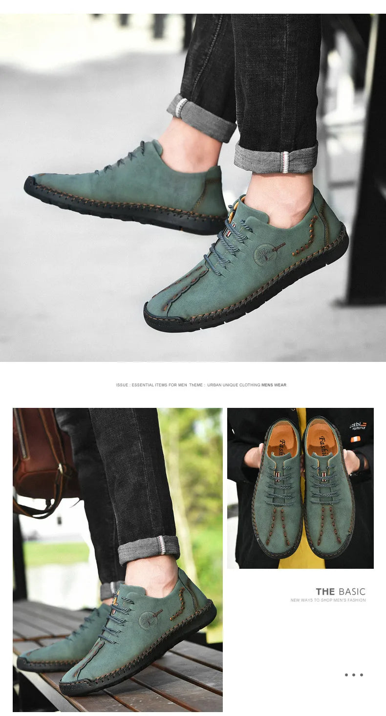 Hot Sale Comfortable Men's Casual Shoes Loafers Large Size Sneakers Quality PU Leather Handmade Shoes Men Flats Moccasins Shoes NovaCart