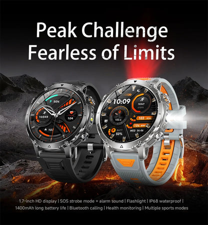 2026 New GPS Smart Watch For Men 1400mAh Battery Outdoor Sports Compass Watches Bluetooth Call IP68 Waterproof Smartwatch gift NovaCart