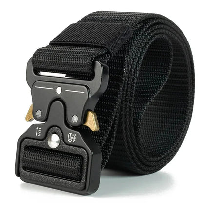 Tactical Quick Release Belt Military Style Nylon Waistband Durable Breathable Adjustable Outdoor Hiking Work Casual Belt for Men Pi-Mart