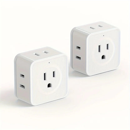 5 Way Multi Plug Outlet Extender, Wall Outlet Expander, Small Electrical Outlet Splitter for Travel, Home, Office, Dorm Pi-Mart