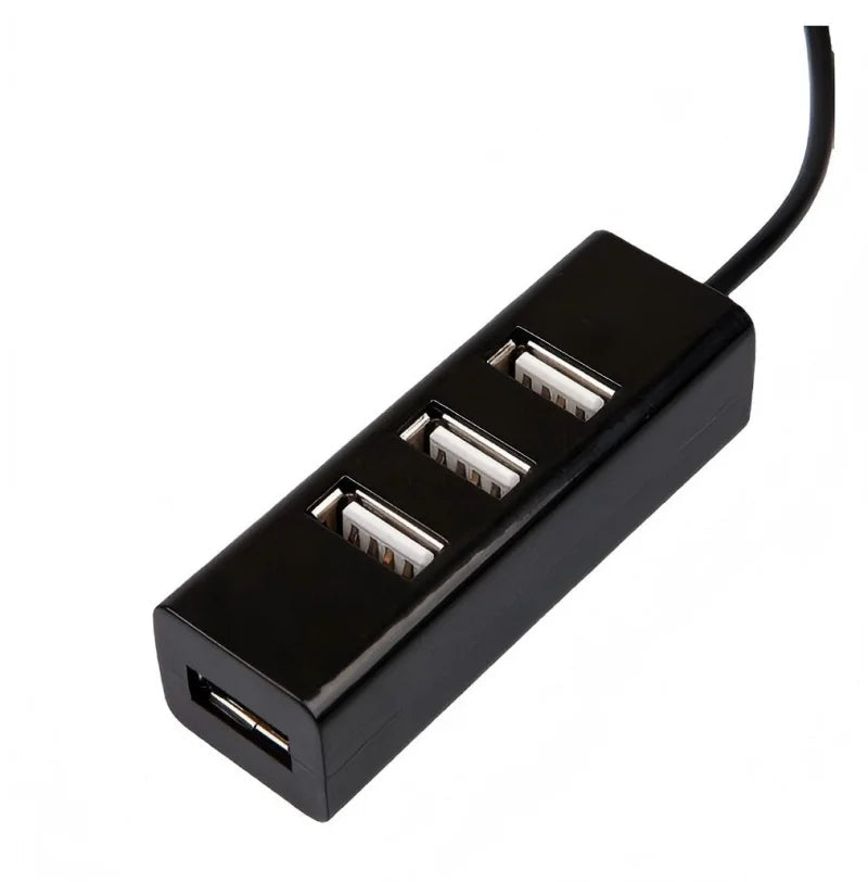 Mini 4-Port USB 2.0 Hub Adapter High-Speed Hub USB Splitter Converter All-in-One Computer Accessory Pi-Mart
