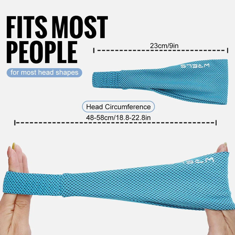 Summer Sport Headband Breathable Fitness Sweatband Non Slip Elastic Tennis Headband Sweat Wicking Lightweight Running Hairband Pi-Mart