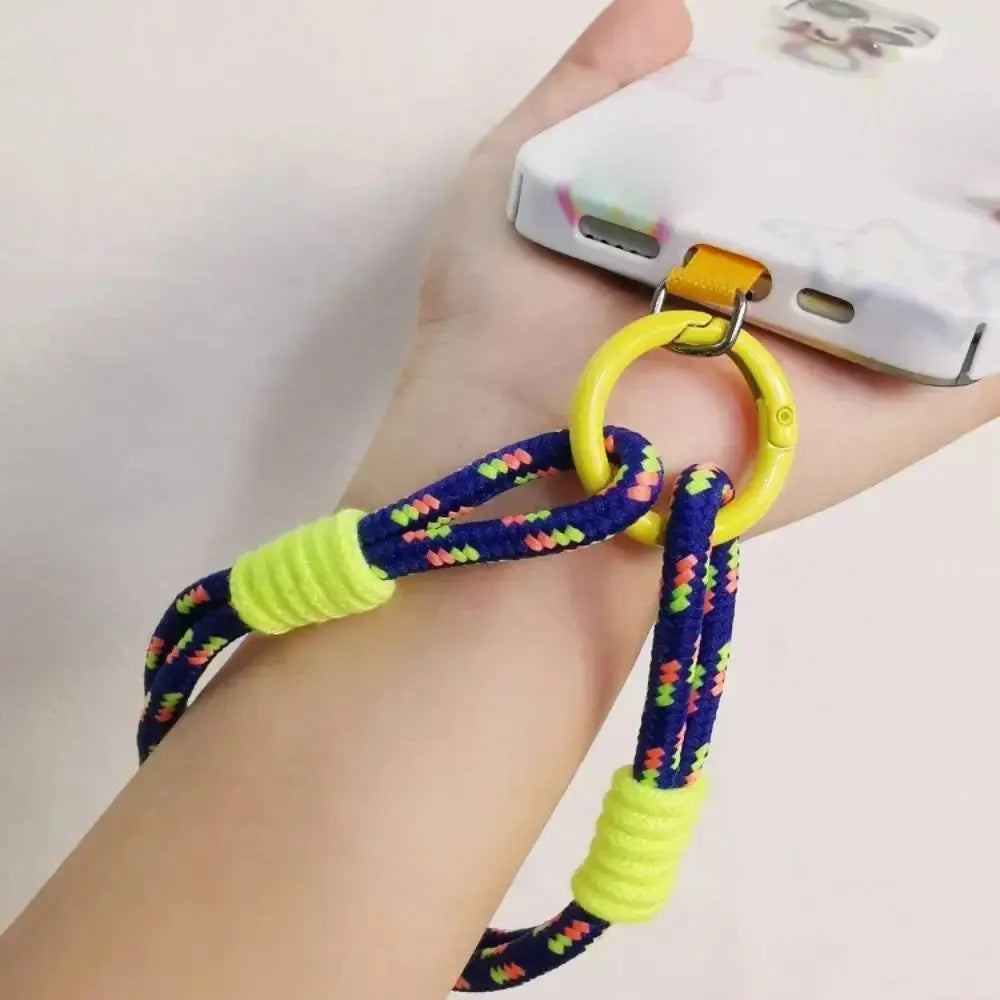 Portable Phone Lanyard Phone Hanging Rope Fashion Candy Color Phone Wrist Straps Nylon Anti-lost Rope Keychain Phone Accessories NovaCart