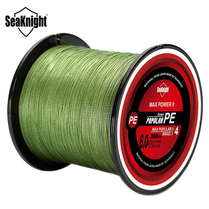 SeaKnight TriPoseidon Series 4 Strands Multifilament Fishing Line 300M PE Braided Line Smooth Carp Fishing 15lb 20lb 25lb 30lb Pi-Mart