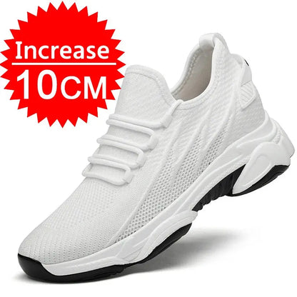 Men Sneakers Casual Heightening Shoes 8cm Height Increase Shoes For Men Summer Breathable 6cm Elevator Shoes 10cm Insole Taller NovaCart