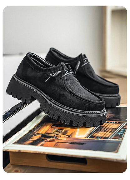 Men's Shoes 2025 Autumn New Style High-heel Thick-soled Loafers, Durable and Retro Casual Shoes, Everyday Street Trend Sneakers NovaCart