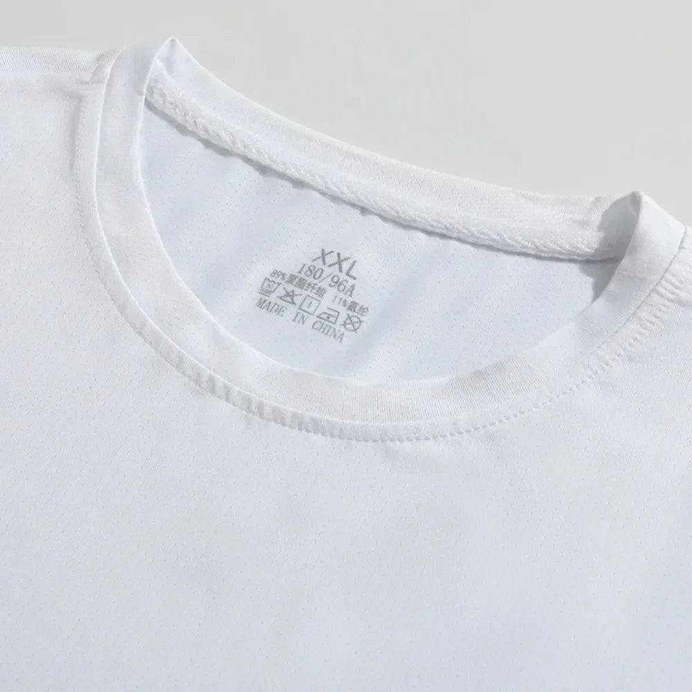 Running T-shirt Reflective Short Sleeve Ice Silk Quick Drying Summer Thin Breathable Fitness Tees Shirt Sportswear Sportsshirt Pi-Mart
