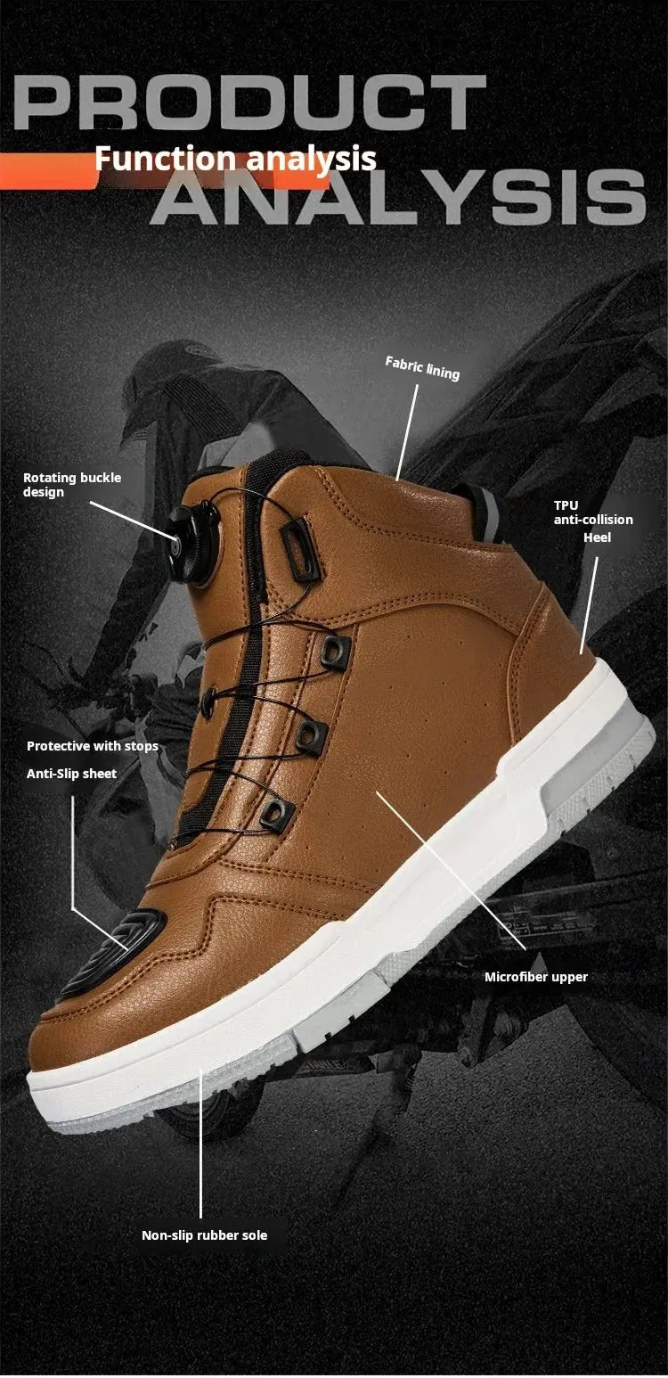 New Motorcycle Boots Men Women Knight Outdoor Riding Anti-slip Spring Sneakers Shoes Bicycle Mountain Racing Road Speed Summer NovaCart