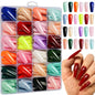 576pcs Short Round Square Fake Nails Glossy 24 Solid Colors Press on Nails Full Cover Artificial  Fingernail False Nail Tips #XS NovaCart