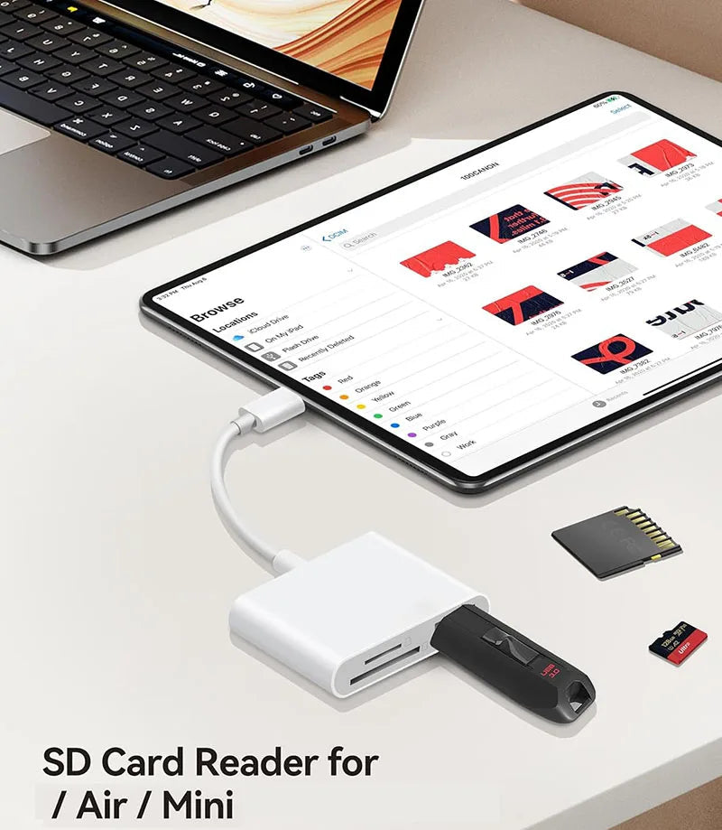 USB C To SD/TF Memory Card Reader, 3-in-1 USB C Card Read Compatible With iPhone 15 Pro iPad Mac MacBook Laptop Android,PC & Acc Pi-Mart
