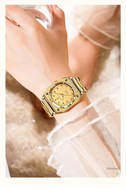 POEDAGAR Luxury Elegant Square Ladies Watch Waterproof Luminous Watch for Woman Stainless Steel Quartz Women's Watches Reloj+box NovaCart