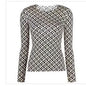 Woman Clothes Korean Moon Print Long Sleeve T-Shirt Fashion Casual Layered Sun Protection Top Ice Silk Basic Tee Spring Autumn NovaCart