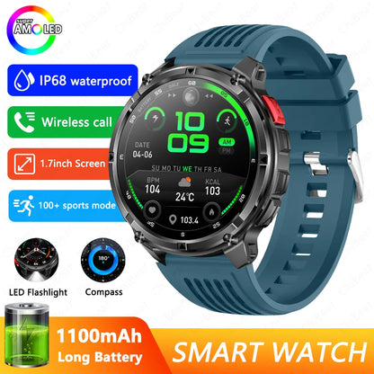 2026 New T-Rex3 Pro 1100mAh Battery Smart Watch GPS path 5ATM Waterproof Sports Run tracker Outdoors Compass Military Smartwatch NovaCart