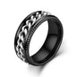 Spinning Anxiety Rings Free Shipping Items For Men Titanium Steel Rotatable Chain Fidget Joint Ring Jewelry Anillos De Hombres NovaCart