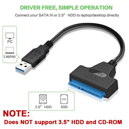 SATA to USB 3.0 / 2.0 Cable Up to 6 Gbps for 2.5 Inch External HDD SSD Hard Drive SATA 3 22 Pin Adapter USB 3.0 to Sata III Cord Pi-Mart