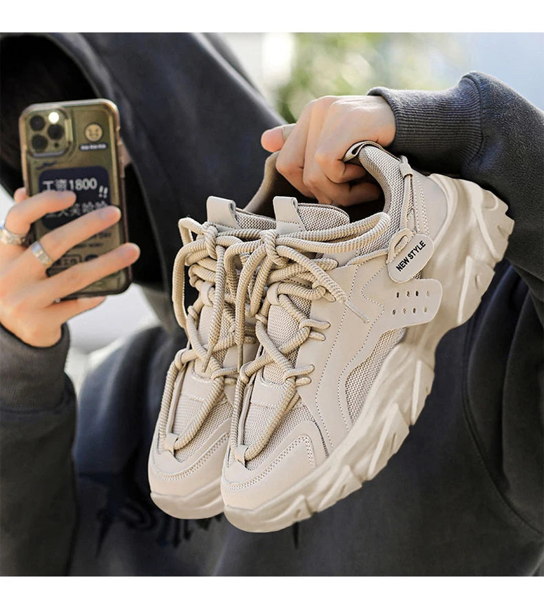 Men's Shoe Breathable Thick Soled Casual Sneakers Outdoor Running Four Seasons New Tennis Men Soft Soles Comfort Male Sneakers NovaCart