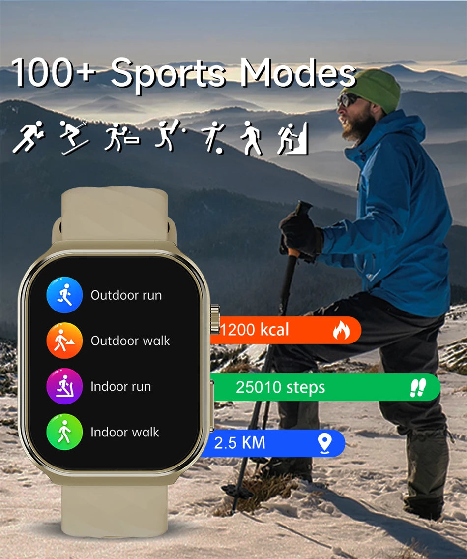 LIGE New Blood Lipid Uric Acid Analysis Health Smart Watch For Men Women Blood Pressure Blood Oxygen Clock Call Smart Watch 2026 NovaCart