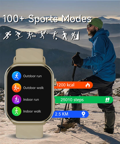 LIGE New Blood Lipid Uric Acid Analysis Health Smart Watch For Men Women Blood Pressure Blood Oxygen Clock Call Smart Watch 2026 NovaCart