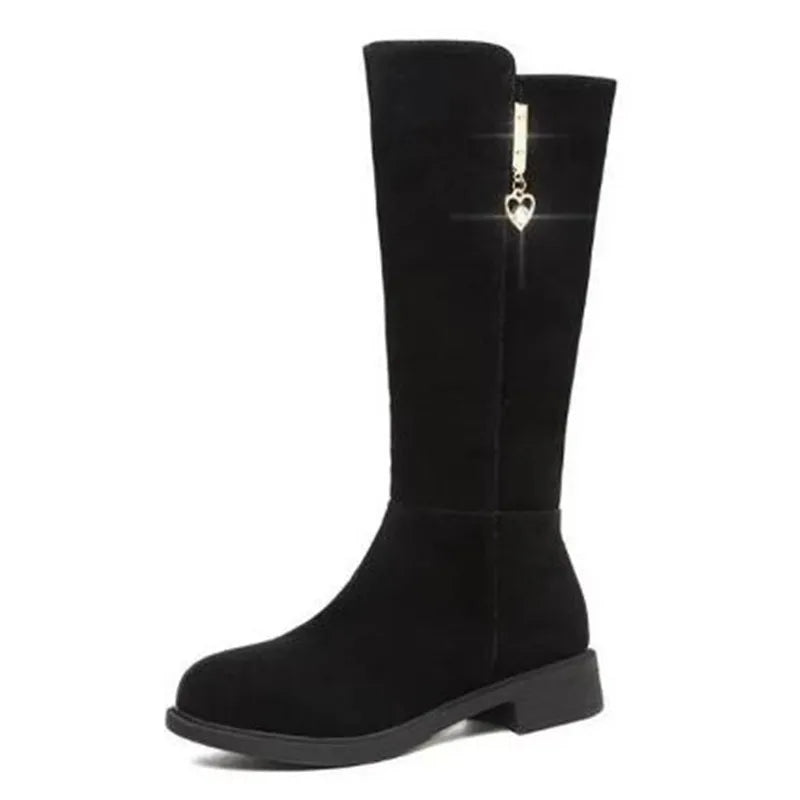 Thigh High Boot Warm Plush Snow Boots Side Zipper Snow Boots