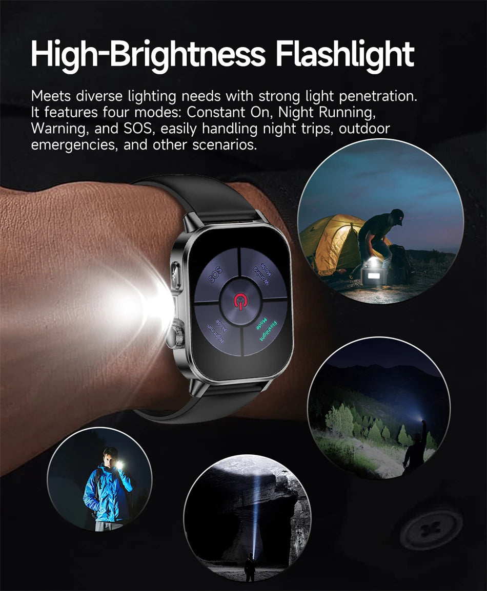 2026 New Model Uric Acid & Lipid Health Analysis Smart Watch Men ECG+PPG Bluetooth Call 2.01-inch Flashlight Smartwatch Women NovaCart