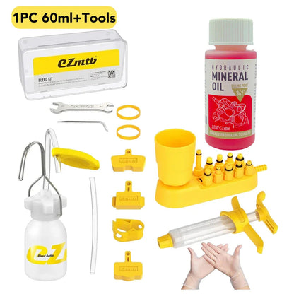 Bicycle Brake Mineral Oil 60ML Bike Hydraulic Disc Brake Oil Bleed Kit For SHIMANO TEKTRO SRAM NUTT Series Brake Repair Tools Pi-Mart