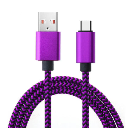 USB Type C Cable Date Sync 2.4A Fast 1M 2M 3M Charging Nylon Braided Wire Charger Cable For Samsung Huawei Android Mobile Phone Pi-Mart