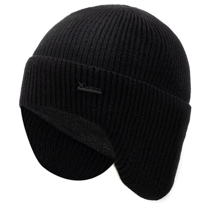 Fleece-Lined Earflap Cap – Warm Winter Outdoor Beanie FitiqueFit
