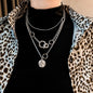 Metal Love Heart Cupid Pendants Female Clavicle Chain Light Luxury Niche Design Necklace