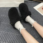 🩴 Winter Cotton Drag Outside Flat Fluffy Slippers FitiqueFit
