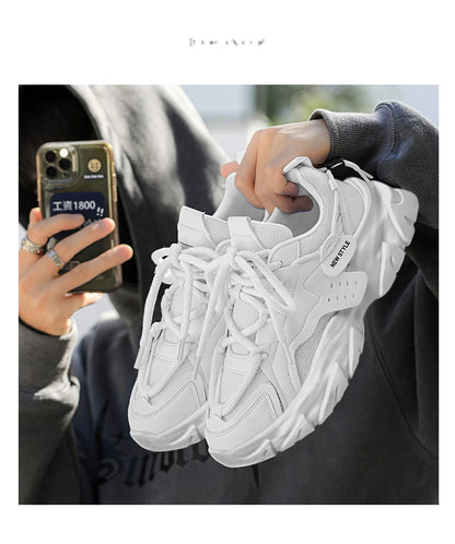 Men's Shoe Breathable Thick Soled Casual Sneakers Outdoor Running Four Seasons New Tennis Men Soft Soles Comfort Male Sneakers NovaCart