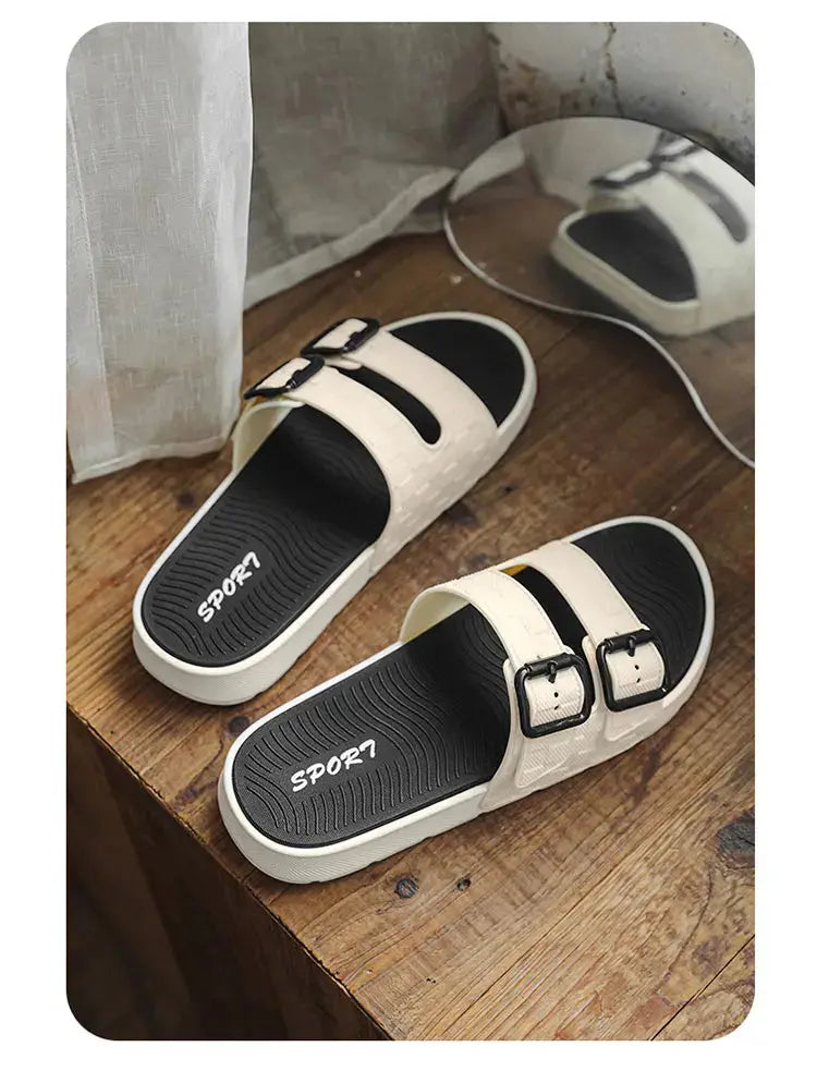 Summer beach slippers men's fashion comfortable breathable sandals ultra-light indoor and outdoor men's slippers plus size 46 47 NovaCart