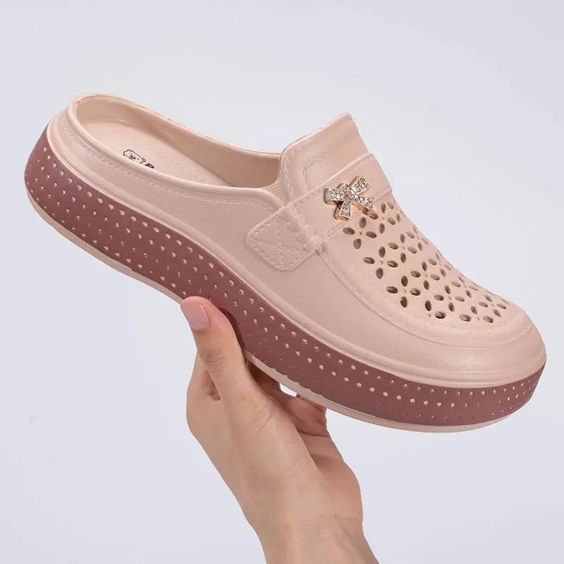 Eyriphy Size: 36-37 to 40-41 Women's Cave Shoes New Flat Slippers Beach Slippers Thick Soles Clogs Casual Slippers for Women Men NovaCart