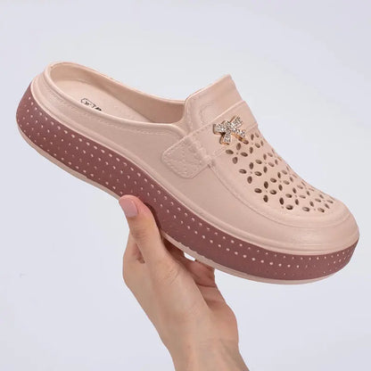 Eyriphy Size: 36-37 to 40-41 Women's Cave Shoes New Flat Slippers Beach Slippers Thick Soles Clogs Casual Slippers for Women Men NovaCart