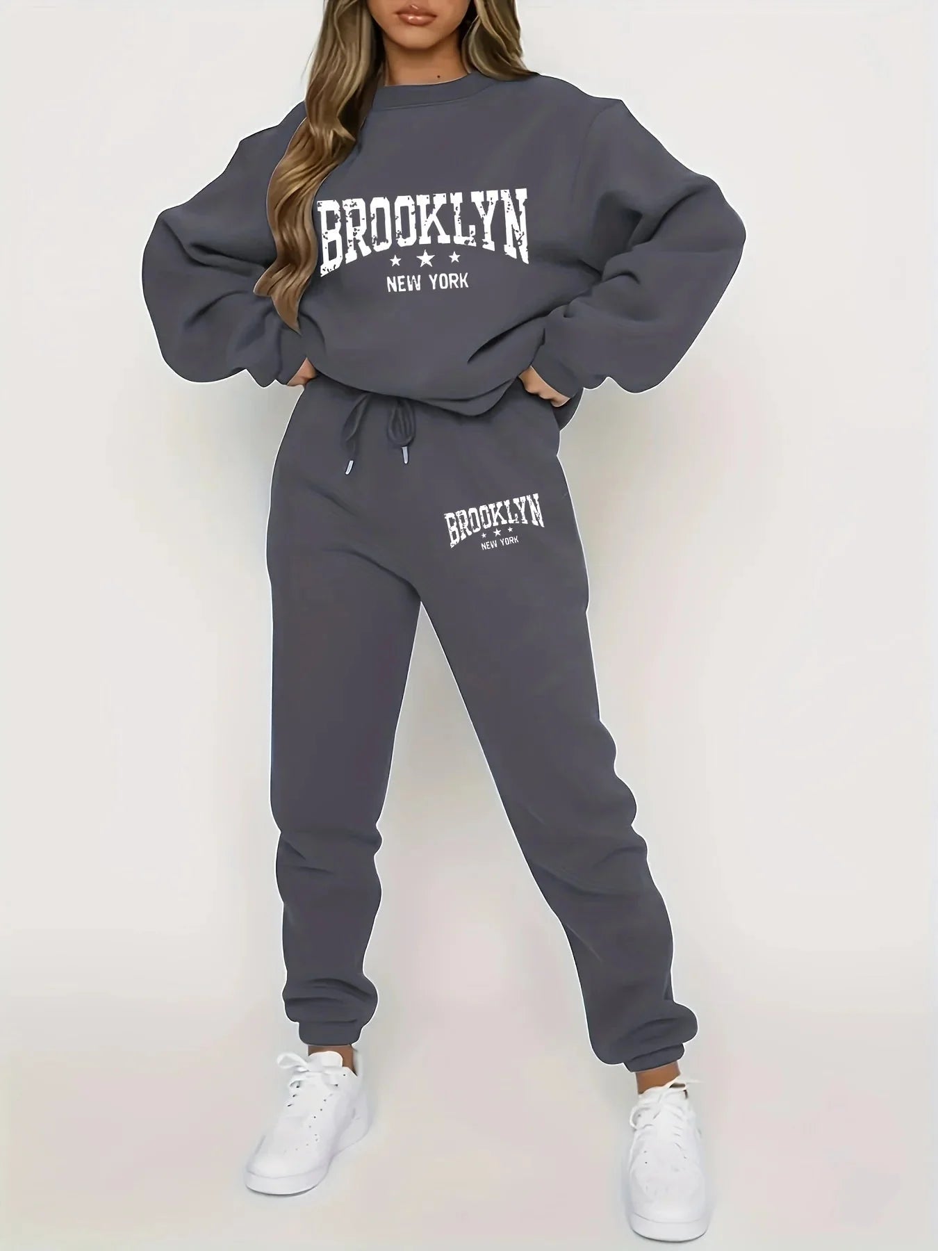 Women’s Plush Hoodie & Pants Sweater Set – Cozy Winter Tracksuit FitiqueFit