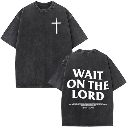 Christian Jesus Faith Over Fear Bible Verse Washed T-shirts Men Women Fashion Vintage Oversized T Shirts Harajuku Cotton T-shirt NovaCart