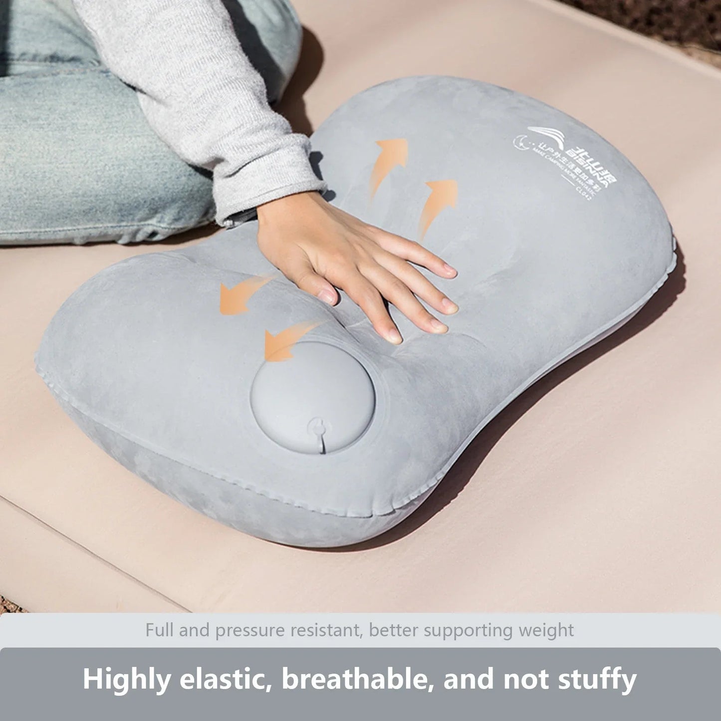 BISINNA Camping Inflatable Pillow Portable Ultralight Travel Hiking Air Sleeping Pillow for Neck and Lumbar Support Pi-Mart