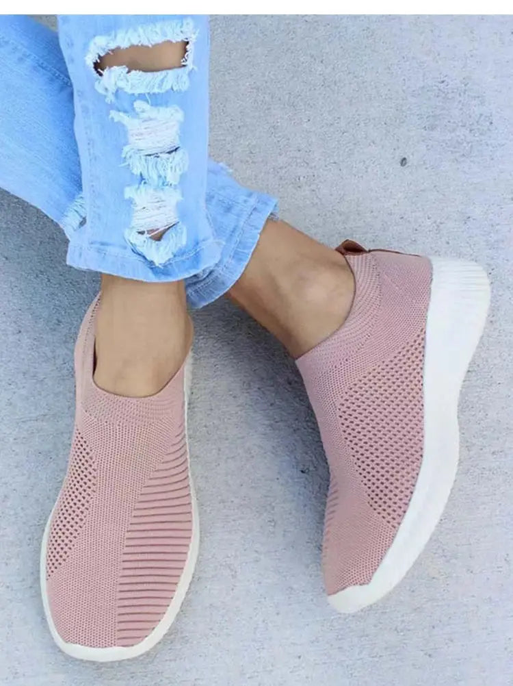 Women's Sneaker Slip On Women Sneakers Breather White Shoes Women Casual Sneaker Sports Shoes Comfortable Vulcanize Shoes Female NovaCart