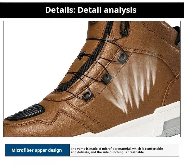 New Motorcycle Boots Men Women Knight Outdoor Riding Anti-slip Spring Sneakers Shoes Bicycle Mountain Racing Road Speed Summer NovaCart