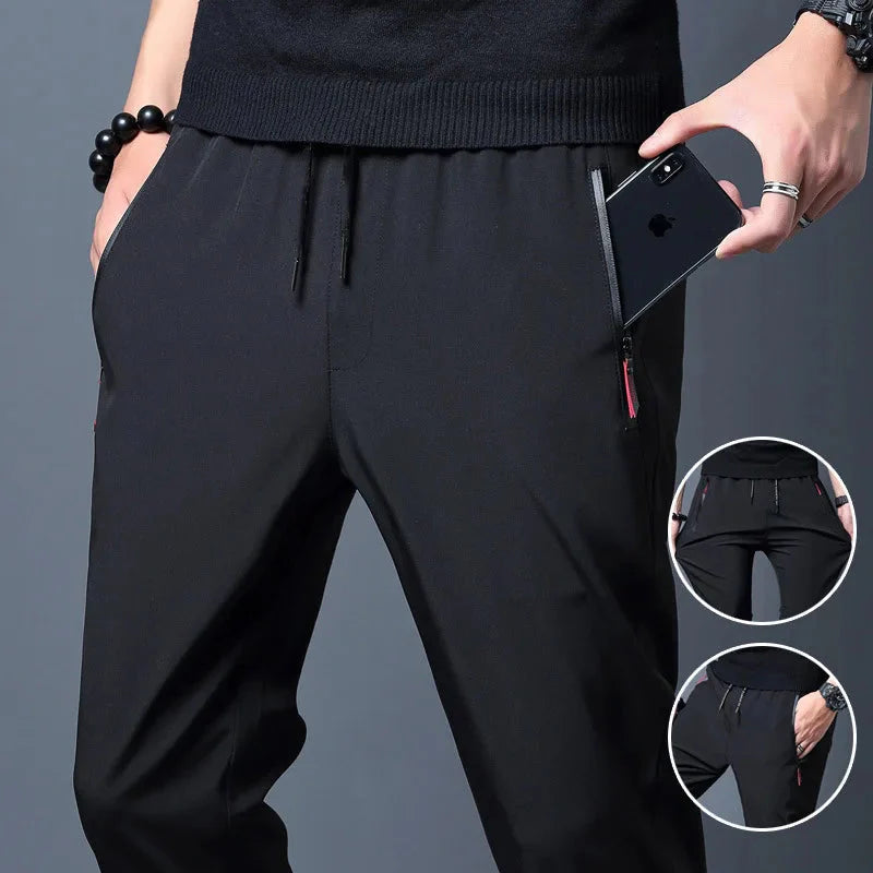 Slim Fit Stretch Jogger Pants with Elastic Waist FitiqueFit